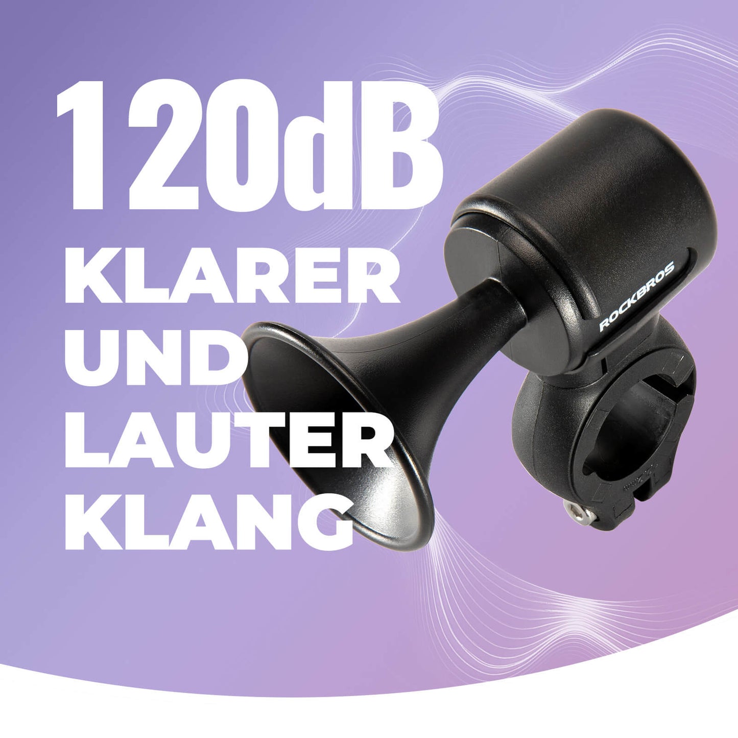 Electric bicycle bell 120dB for 22.2/25.4/31.8 mm handlebars ROCKBROS