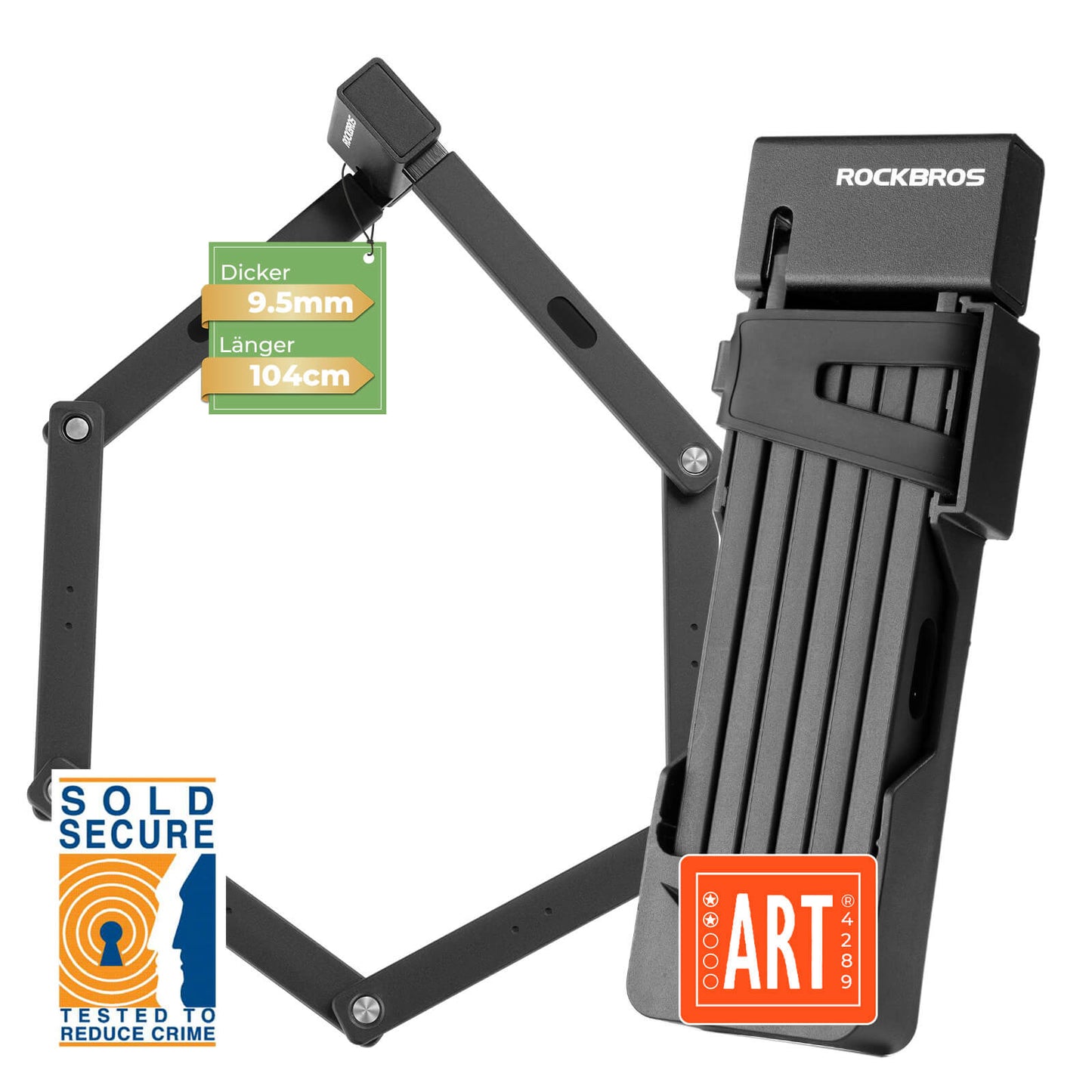 Folding bike lock 104 cm Foldable ROCKBROS