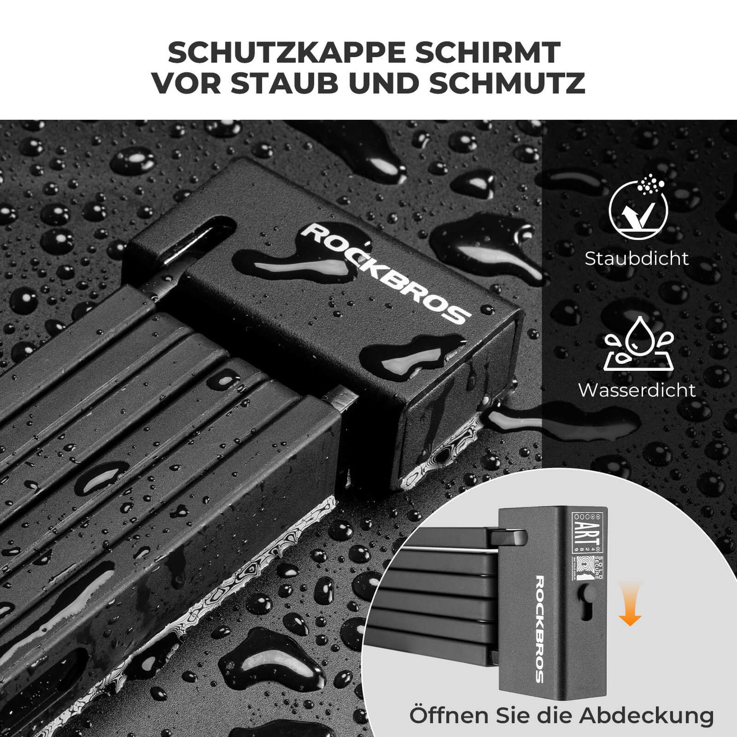 Folding bike lock 104 cm Foldable ROCKBROS