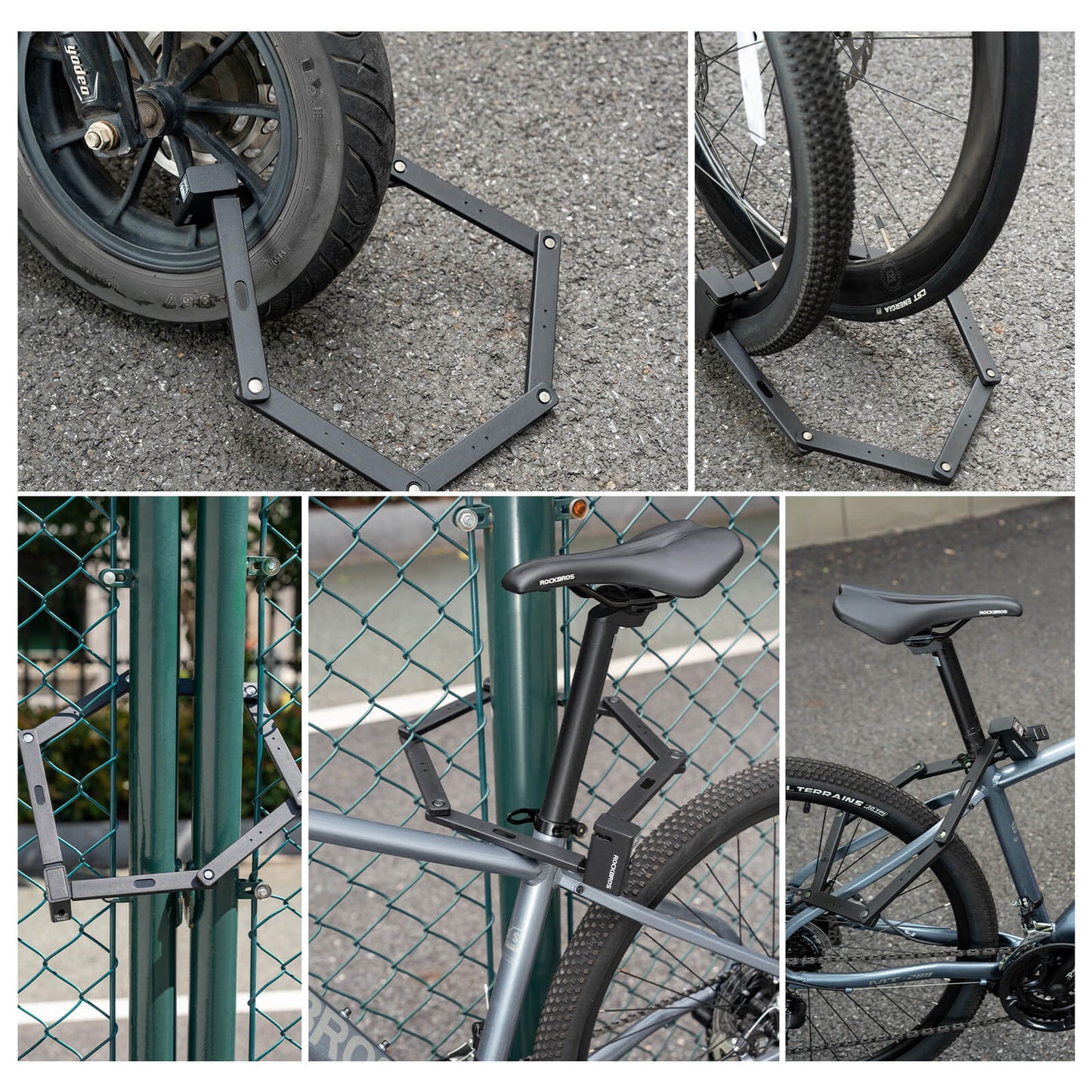 Folding bike lock 104 cm Foldable ROCKBROS
