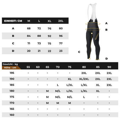 Men's Long Padded Cycling Bib Tights ROCKBROS