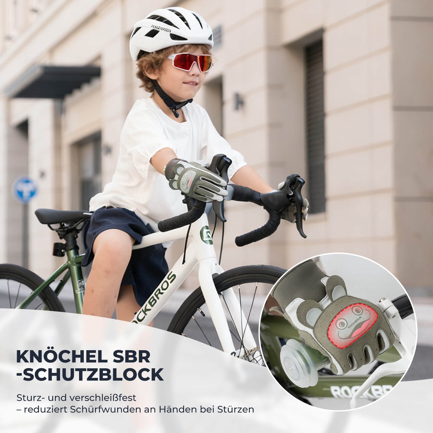 Kids' Cycling Gloves Breathable & Non-Slip With SBR Protection ROCKBROS