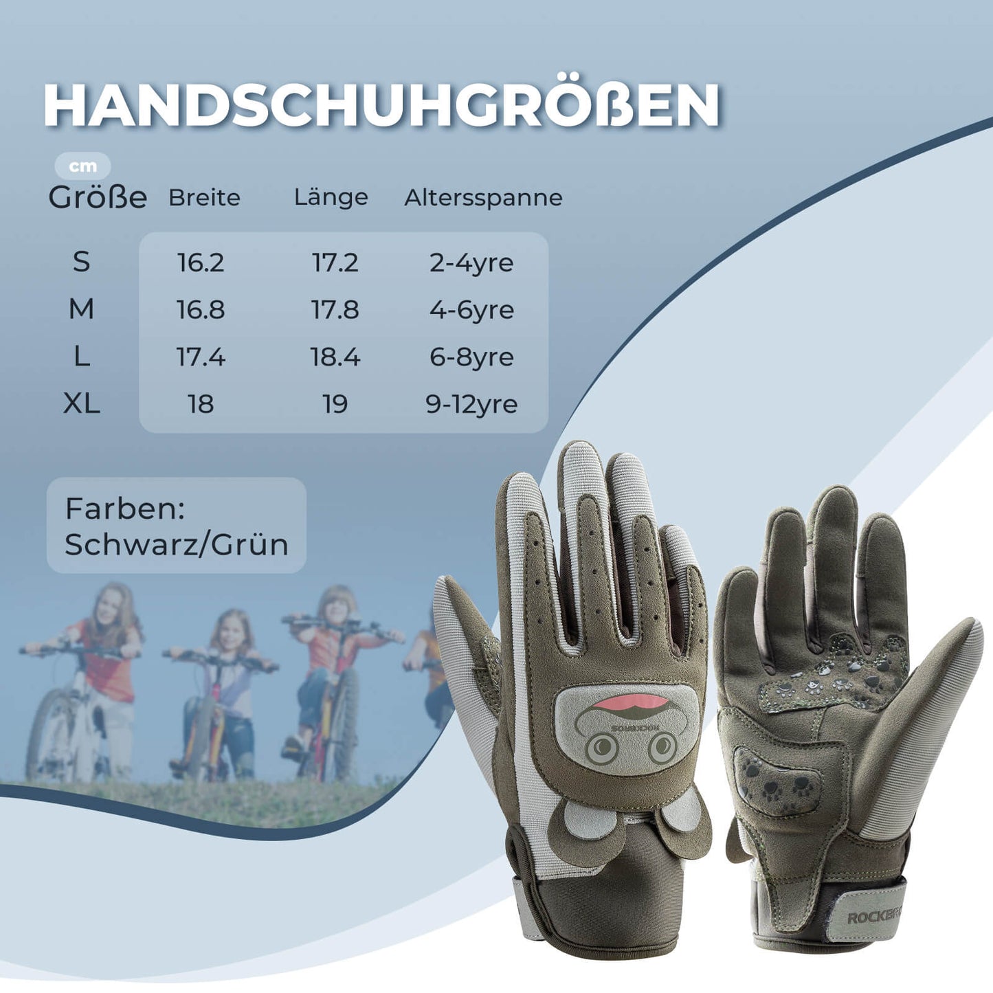 Kids' Cycling Gloves Breathable & Non-Slip With SBR Protection ROCKBROS
