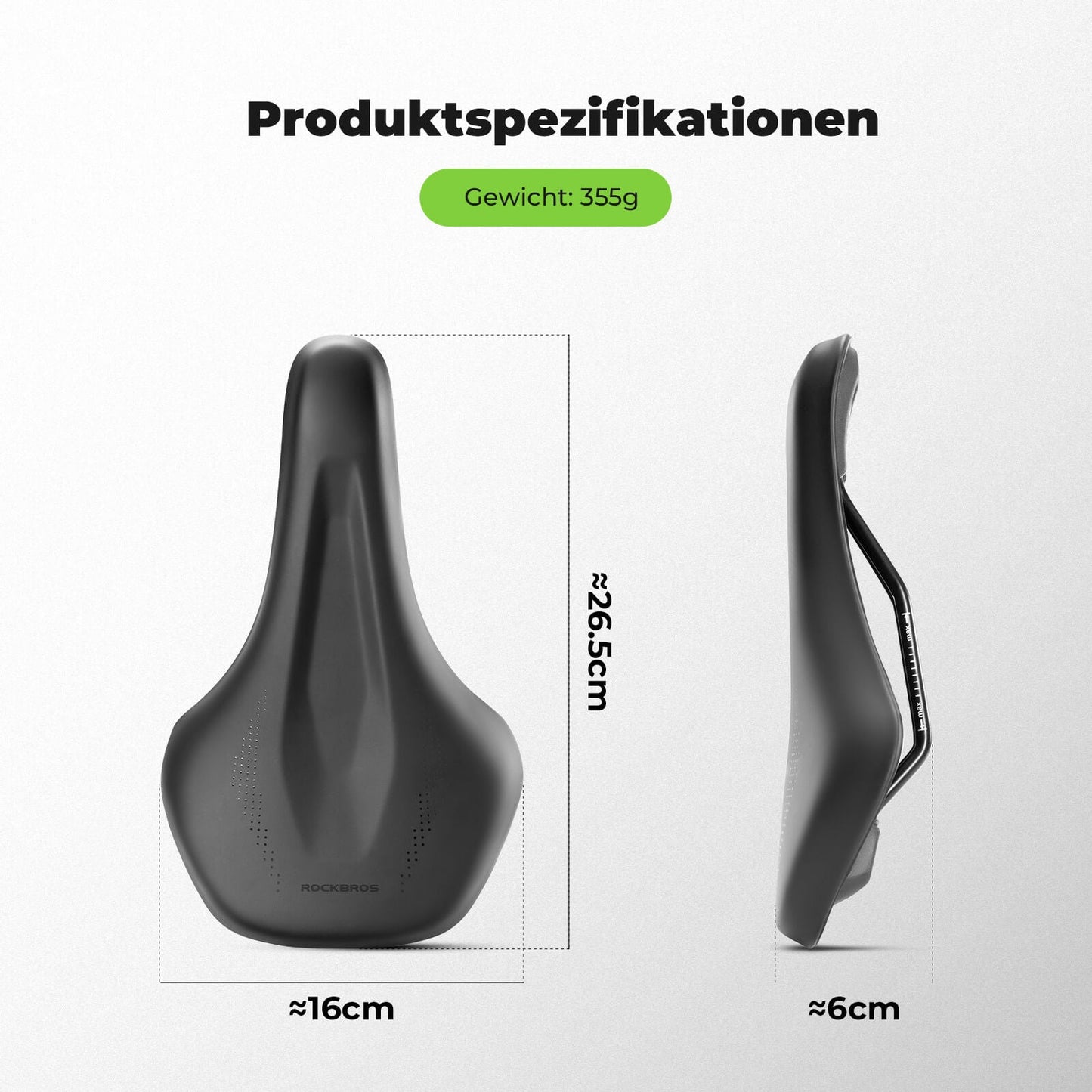 Lightweight, breathable bicycle saddle - For MTB, road bike, gravel bike ROCKBROS