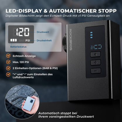 MINI Electric Bicycle Pump Portable AS240 Pro ROCKBROS