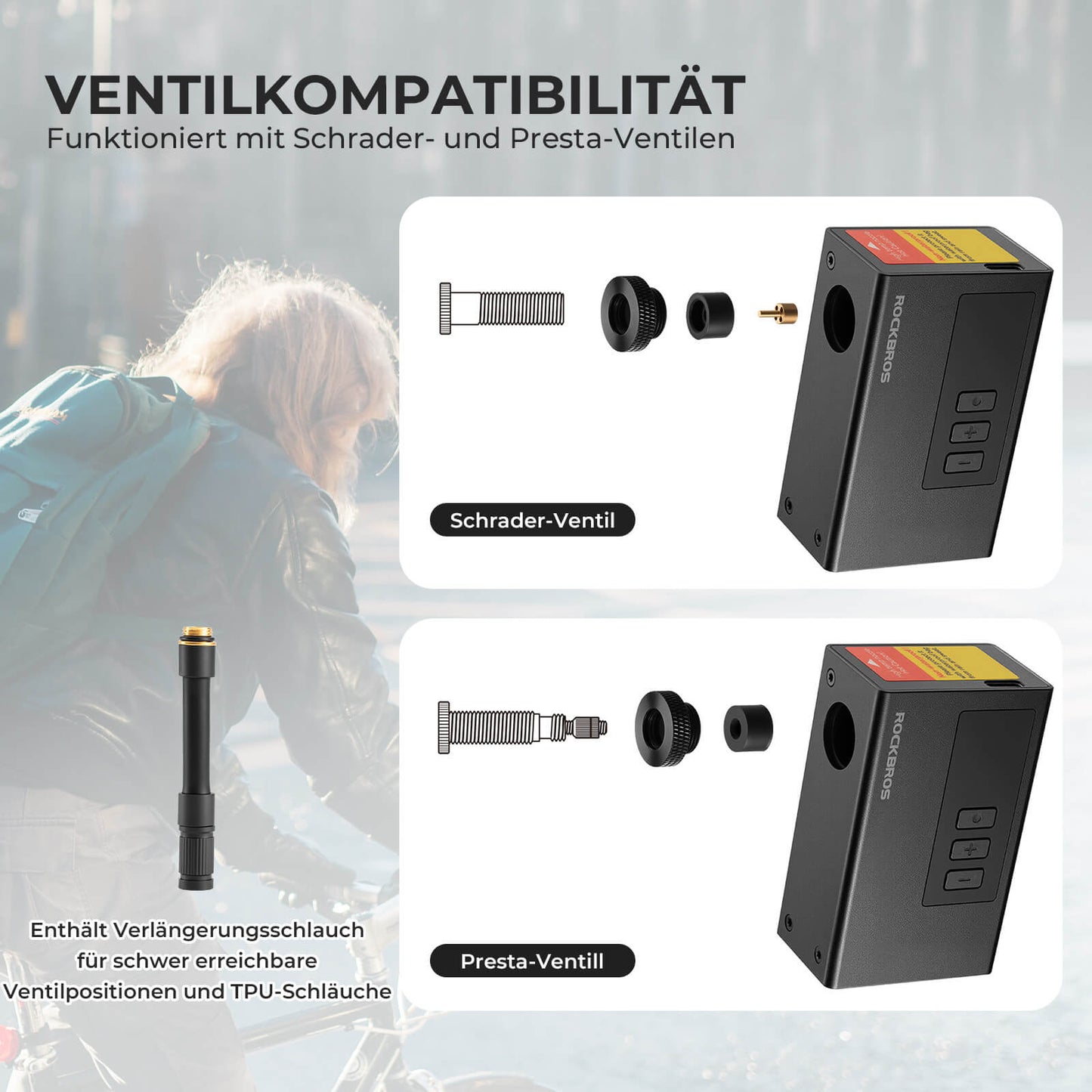 MINI Electric Bicycle Pump Portable AS240 Pro ROCKBROS