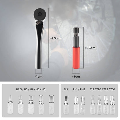 Magnetic bicycle tool set with ratchet wrench ROCKBROS