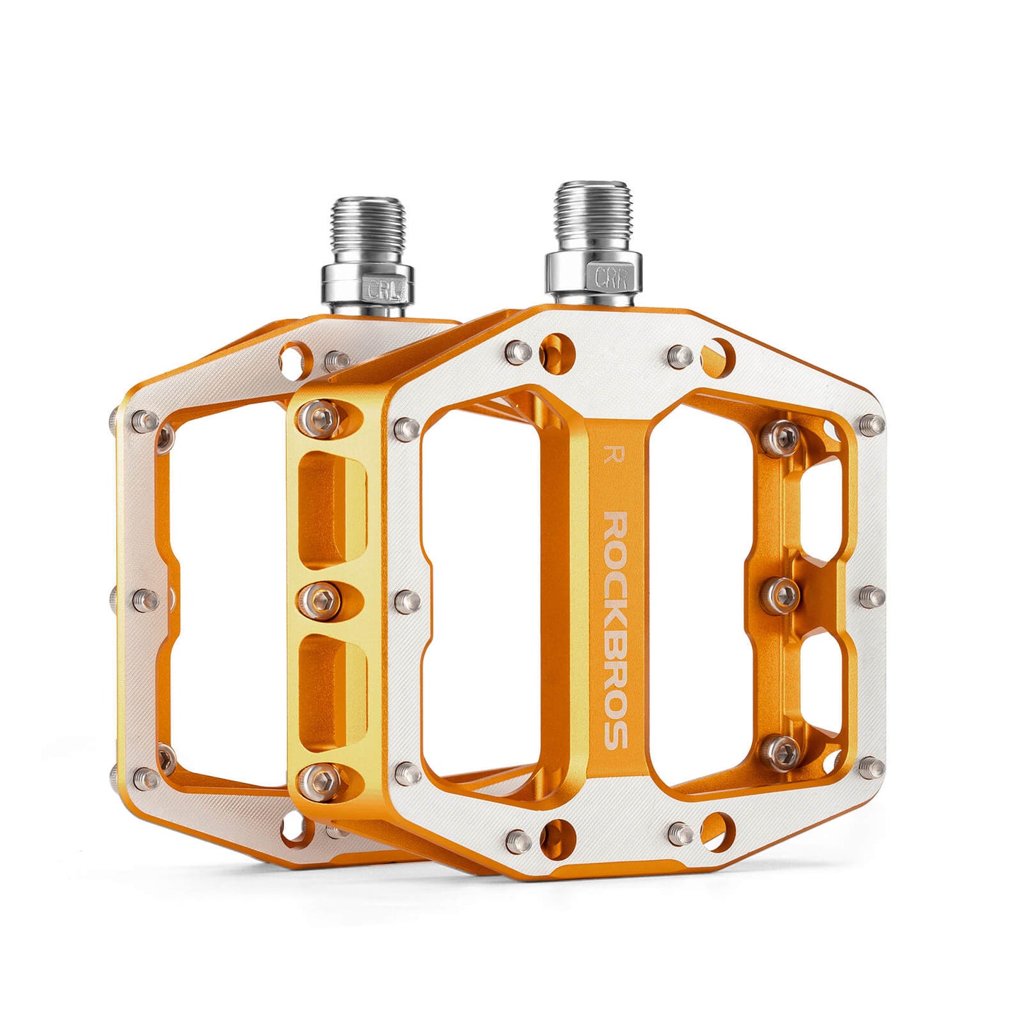 Pedals with anti-slip pins - Wide platform & chrome-molybdenum axle ROCKBROS