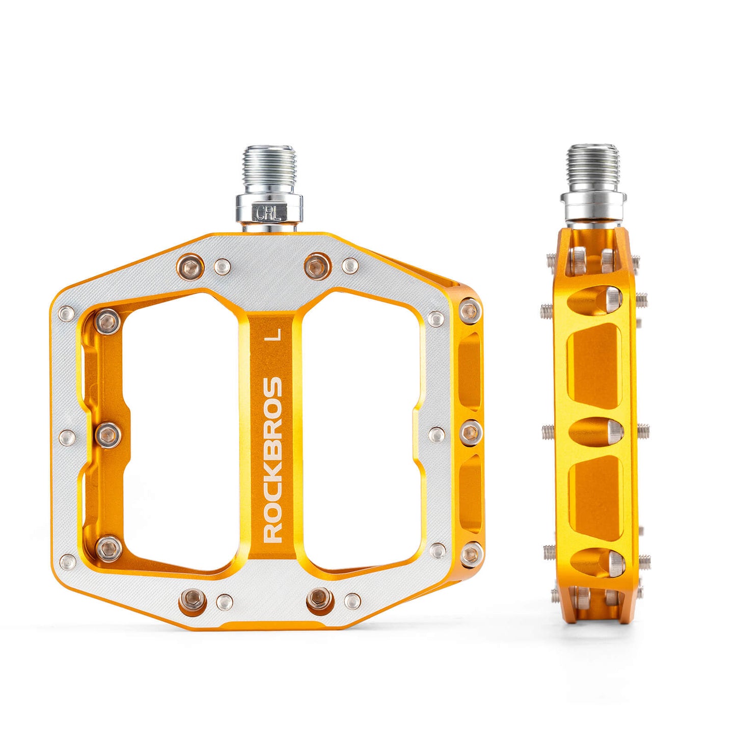 Pedals with anti-slip pins - Wide platform & chrome-molybdenum axle ROCKBROS