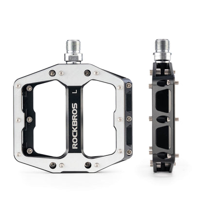 Pedals with anti-slip pins - Wide platform & chrome-molybdenum axle ROCKBROS