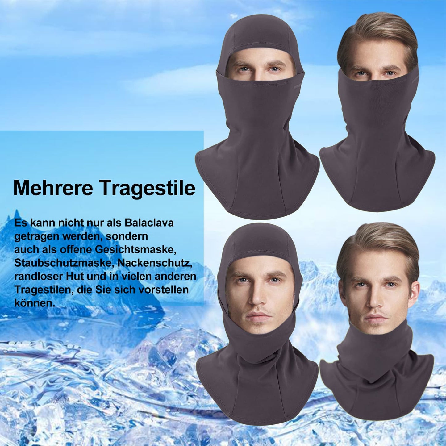 Balaclava 2-Pack Autumn/Winter for Outdoor Sports Unisex ROCKBROS