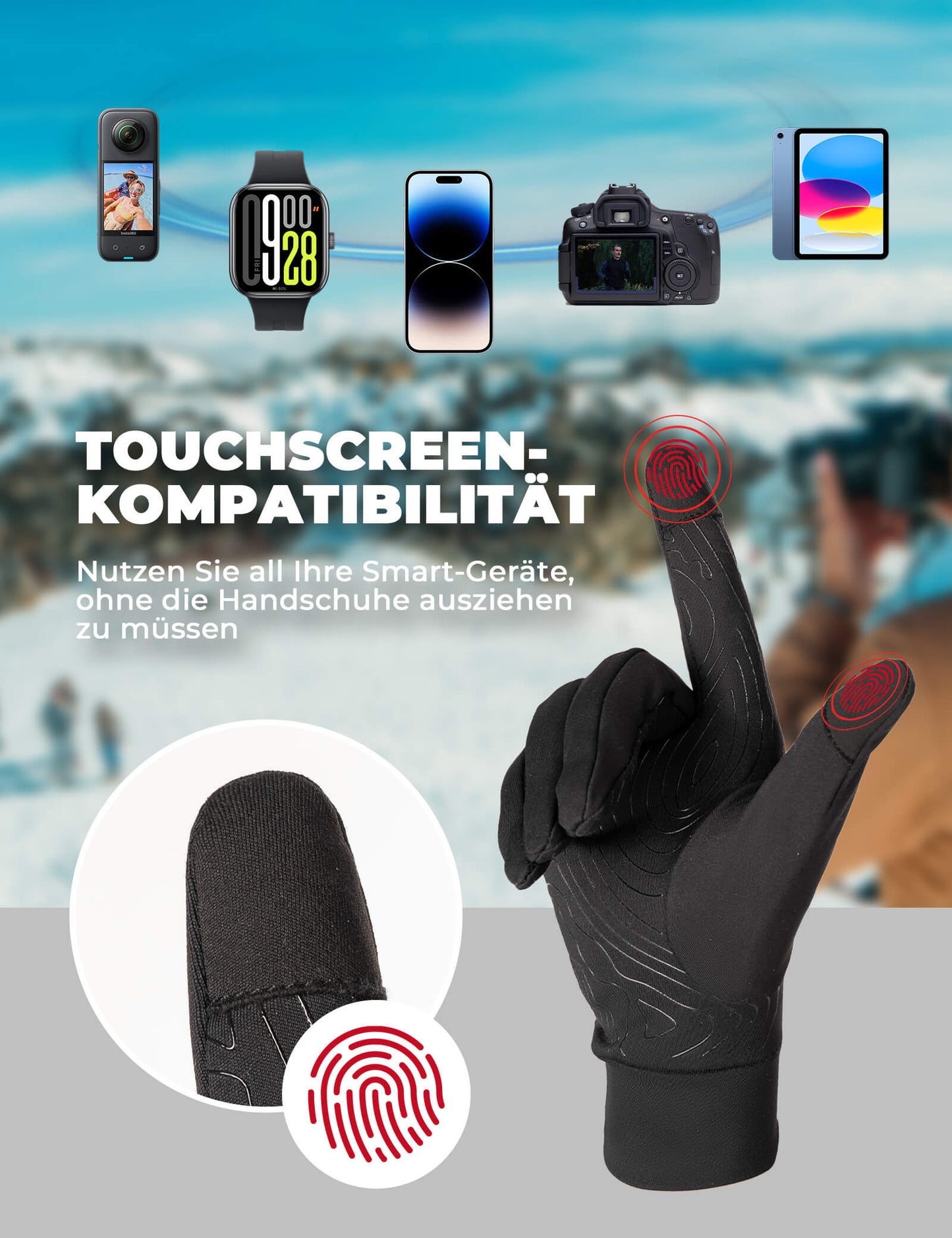 ROCKBROS Anti-Slip Reflective Cycling Gloves