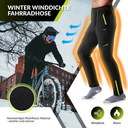 Men's cycling trousers, windproof and warm for winter outdoor sports, ROCKBROS