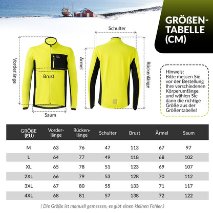 Men's Cycling Jacket & Pants Set Winter Yellow Windproof Warm for Outdoor Sports ROCKBROS
