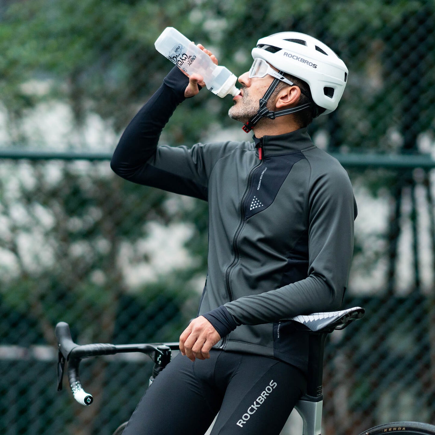 Men's Winter Cycling Jacket, Windproof, Breathable with Fleece Lining, ROCKBROS