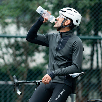 Men's Winter Cycling Jacket, Windproof, Breathable with Fleece Lining, ROCKBROS