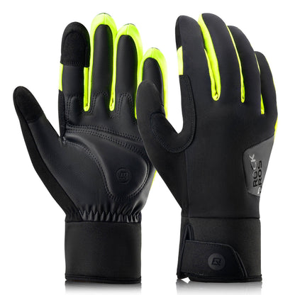 Outdoor thermal gloves for cycling & skiing, touchscreen-compatible, ROCKBROS