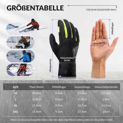 Outdoor thermal gloves for cycling & skiing, touchscreen-compatible, ROCKBROS