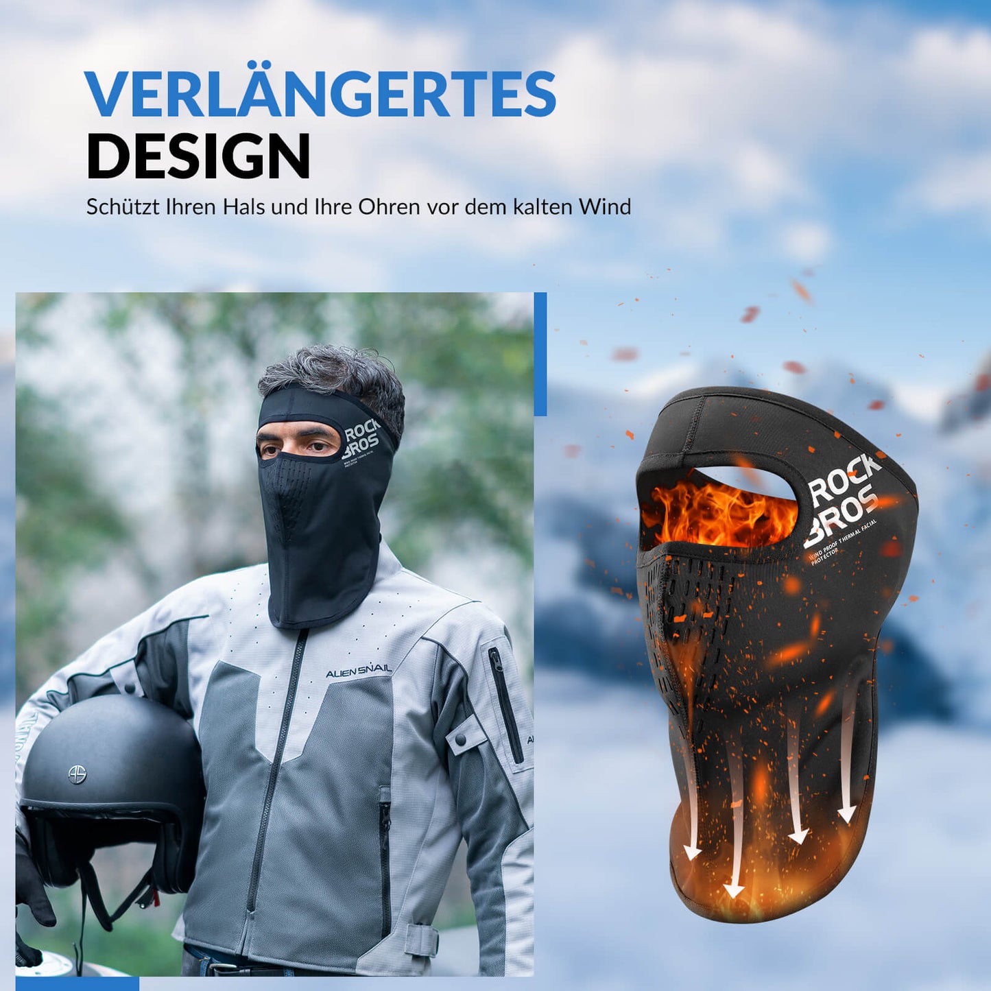 Balaclava for maximum comfort and perfect hair protection ROCKBROS