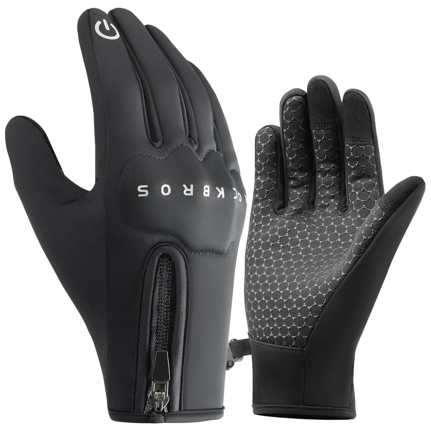 Winter cycling gloves with gel padding, touchscreen compatible, ROCKBROS