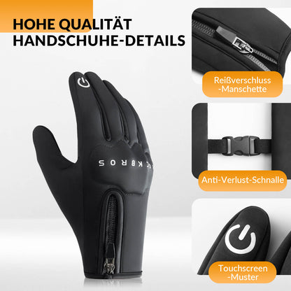 Winter cycling gloves with gel padding, touchscreen compatible, ROCKBROS