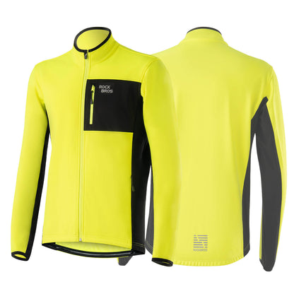 Men's Winter Cycling Jacket, Windproof, Warm Hiking Jacket, ROCKBROS