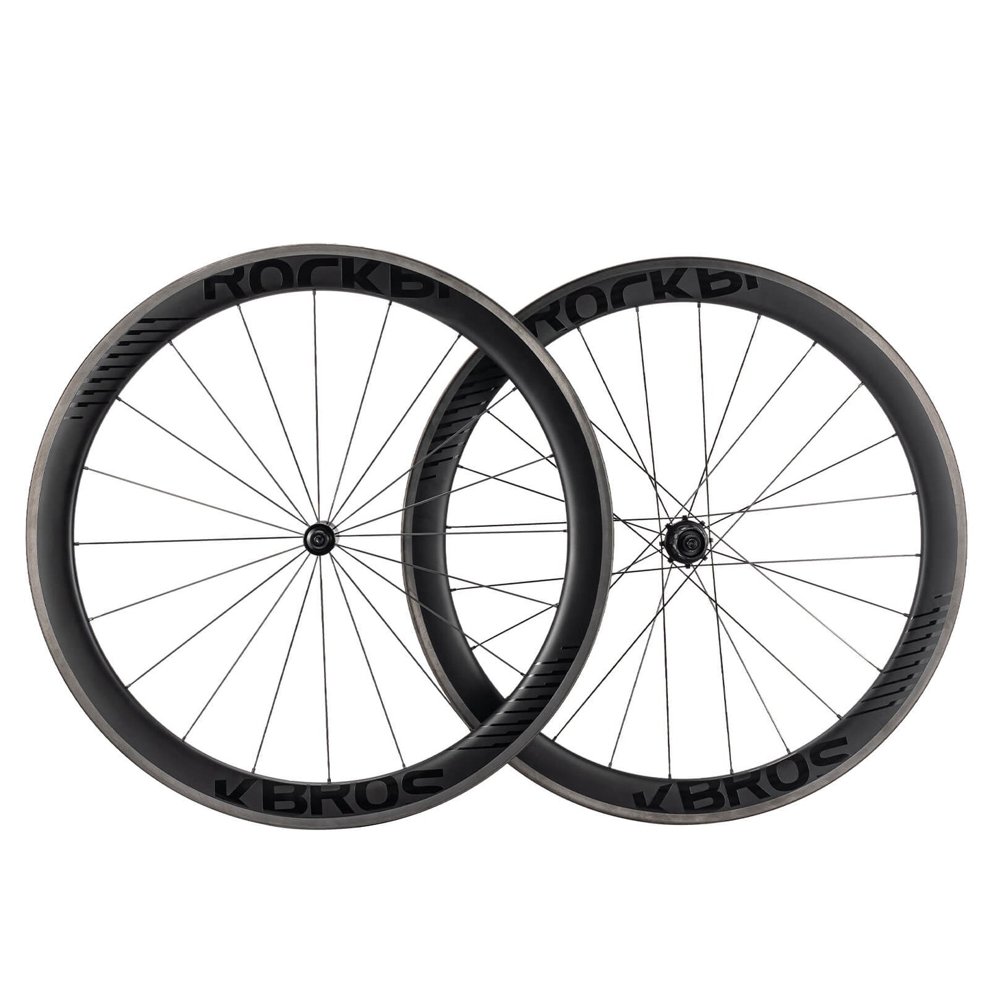 700C Carbon Wheelset 50mm Rim Brake Thru Axle Wheel Set for Road Bike ROCKBROS