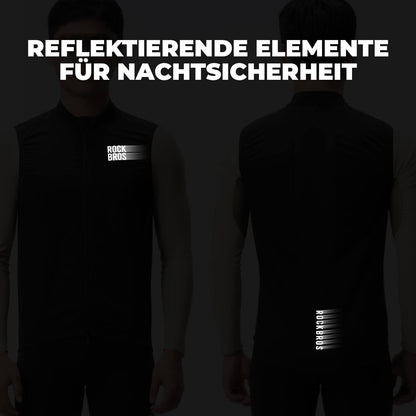 ROCKBROS Ärmellose Fahrradweste Fahrradjacke Packbar Atmungsaktiv