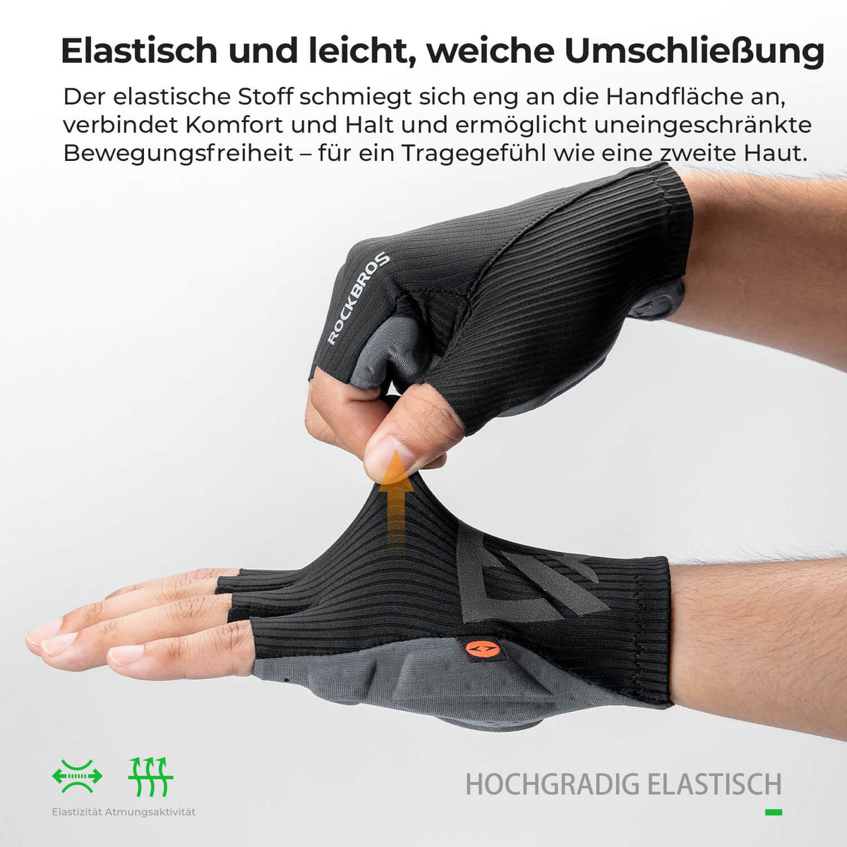 ROCKBROS Elastic Interface® Halbfinger Fahrradhandschuhe