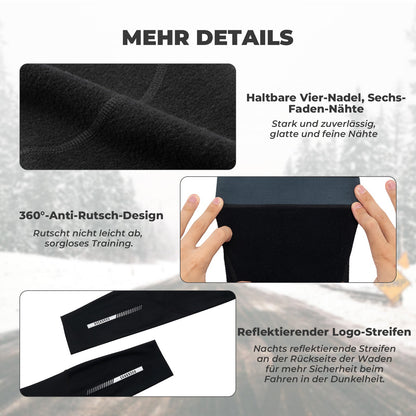 Cycling Leg Warmers, Non-Slip Winter Knee Pads for Men and Women, ROCKBROS