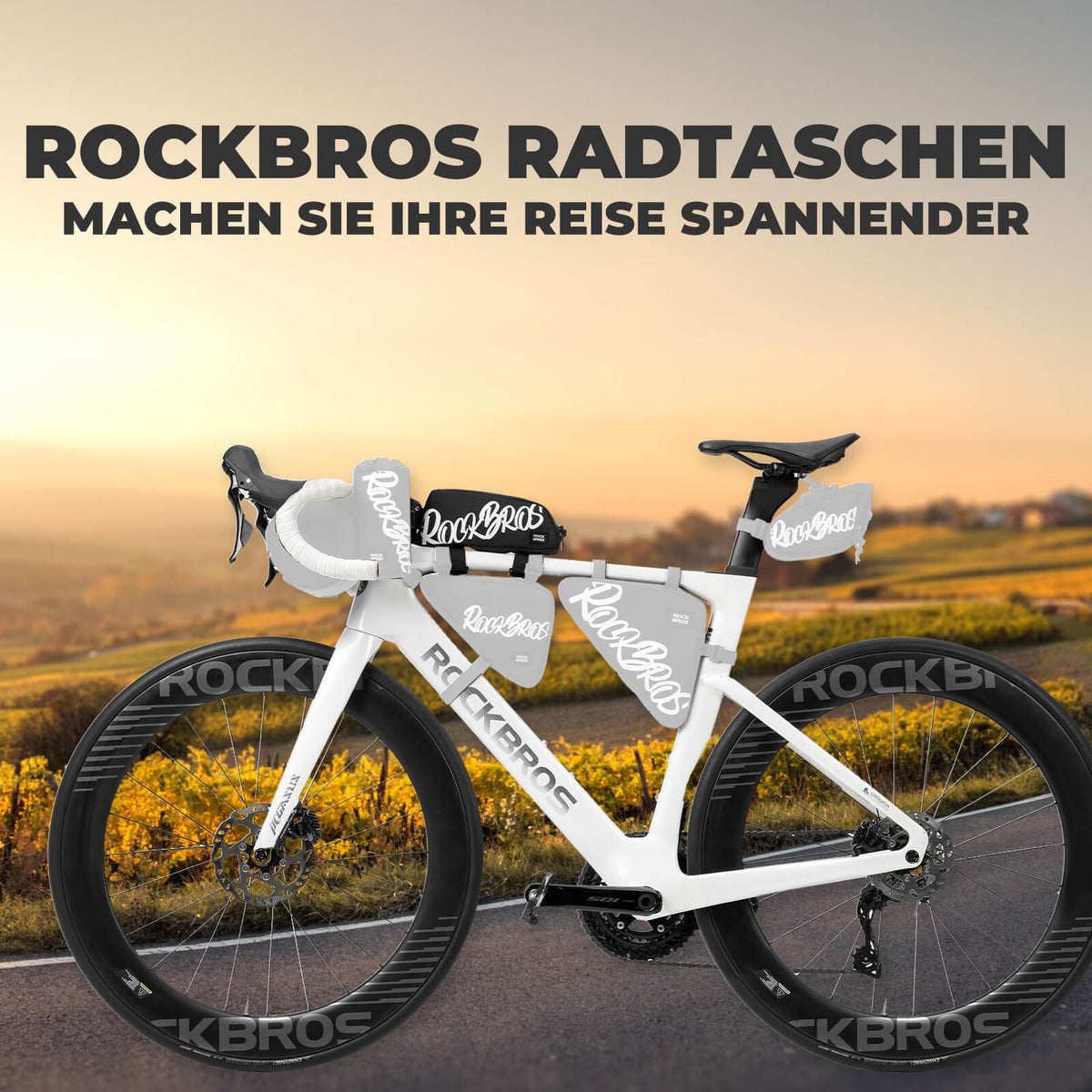 ROCKBROS Oberrohrtasche Rahmentasche 0,8L - SketchRide Series