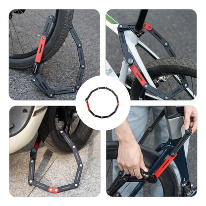 Folding bicycle lock, robust anti-theft device with 2 keys, ROCKBROS