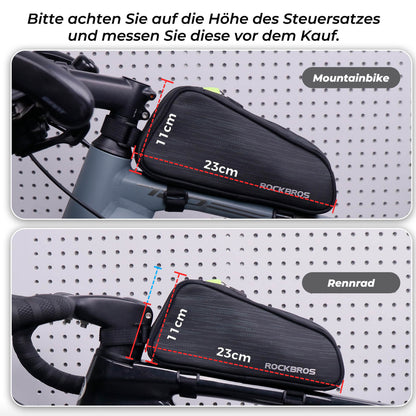 Bicycle top tube bag/saddle bag 1.1L with internal compartments ROCKBROS