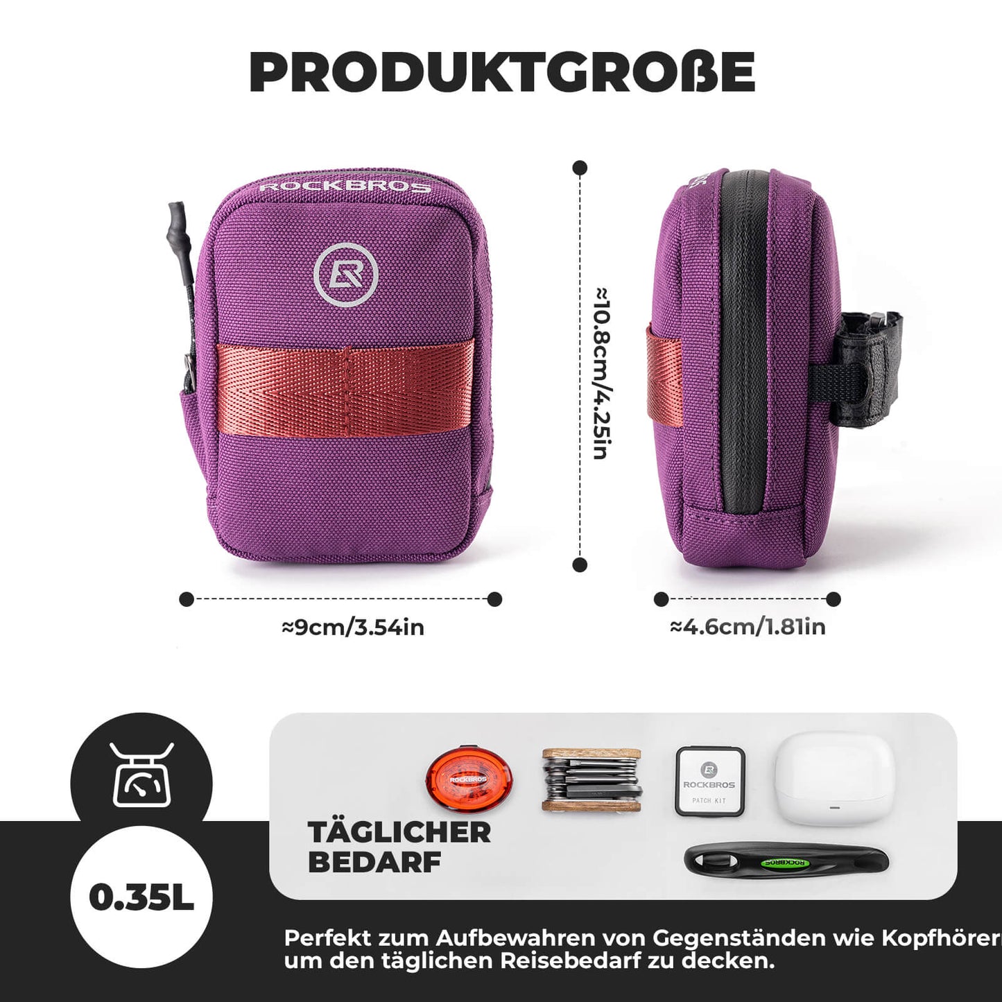 Bicycle Saddle Bag Compact Storage Bag Road Bike MTB ROCKBROS