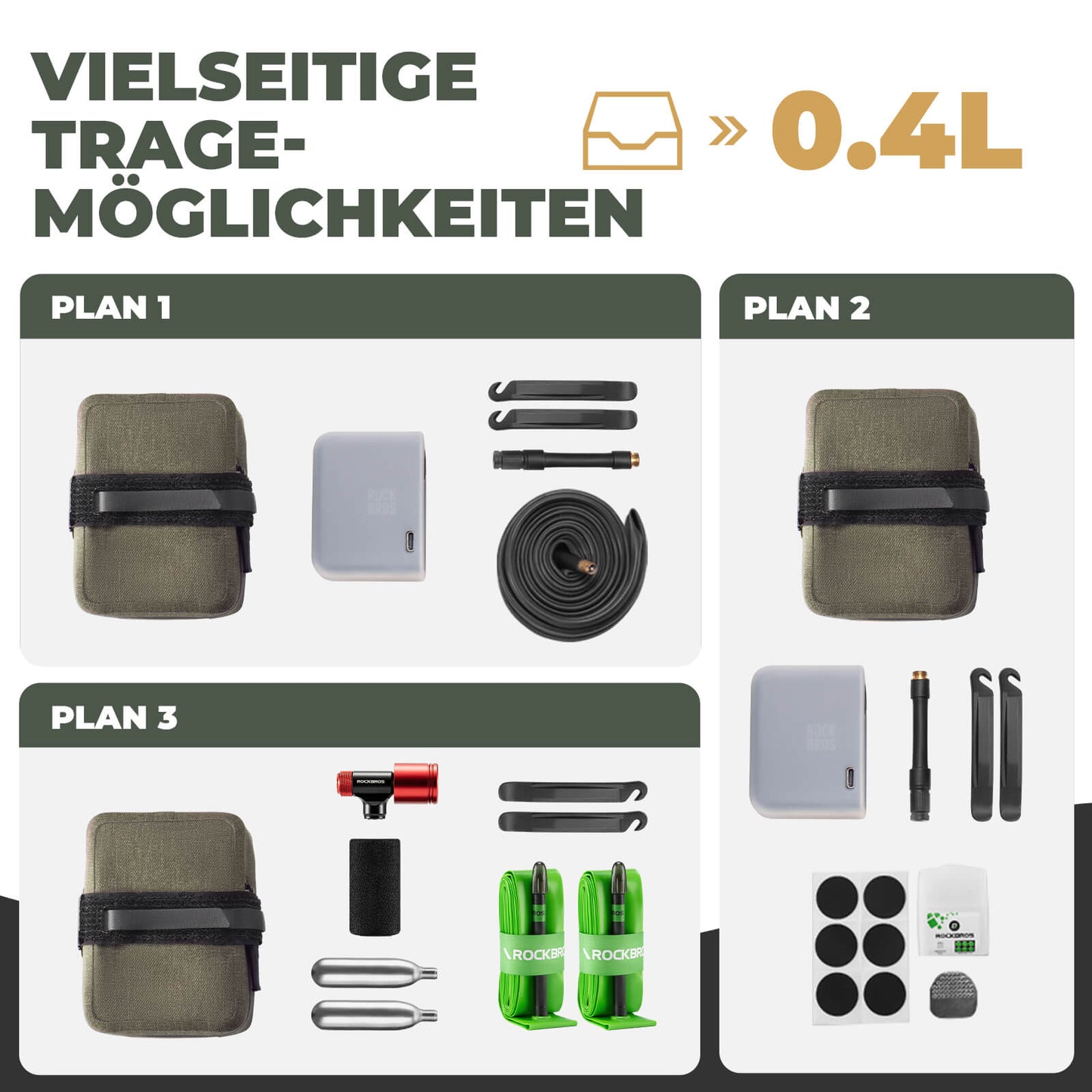 Bicycle saddle bag Lightweight Compact Waterproof Road bike MTB ROCKBROS