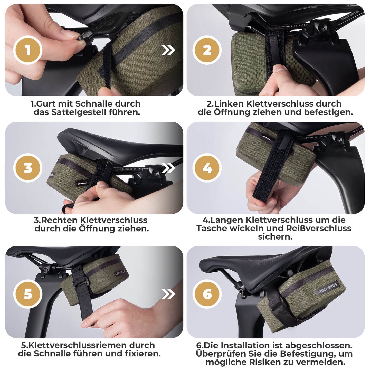 Bicycle saddle bag Lightweight Compact Waterproof Road bike MTB ROCKBROS