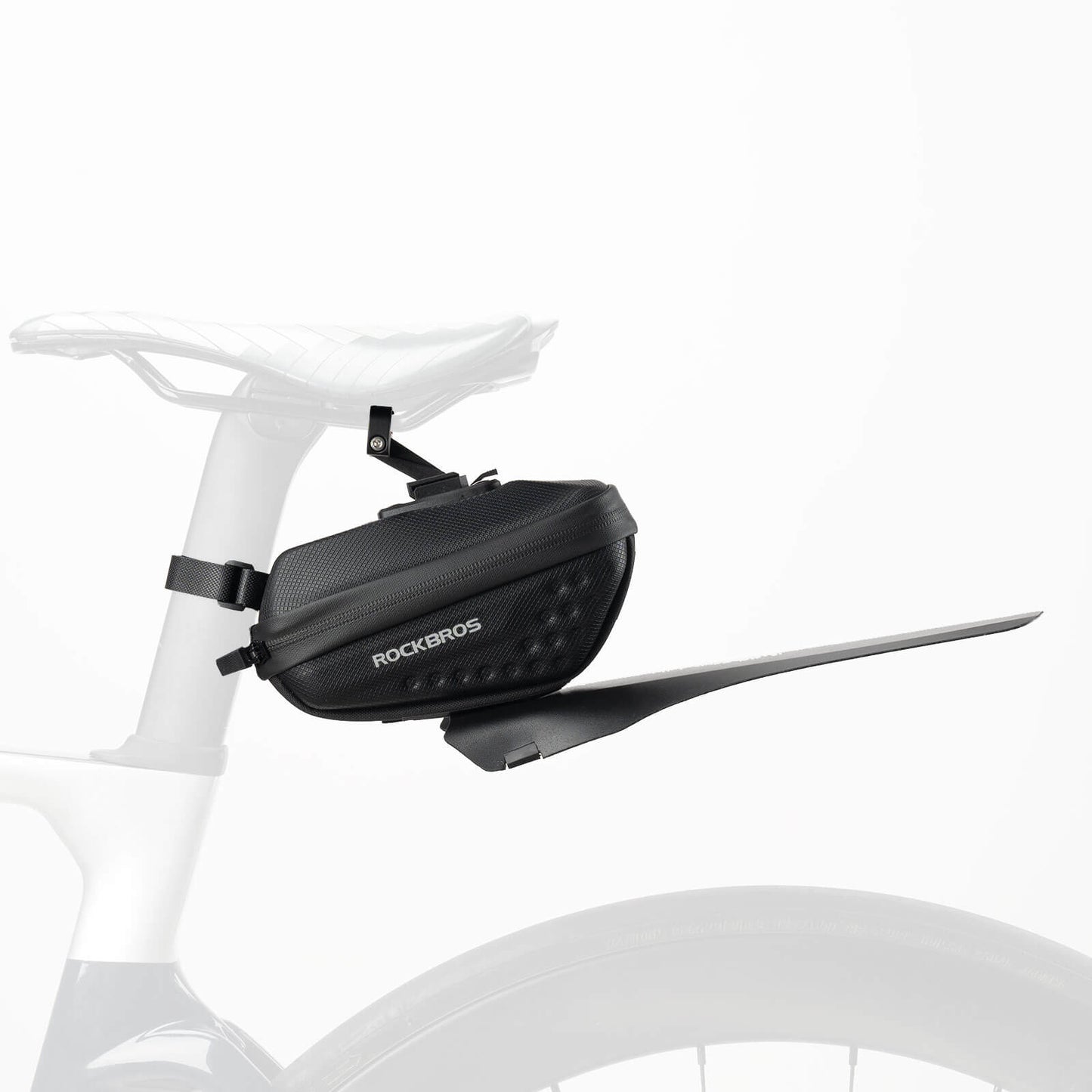 Bicycle saddle bag with mudguard, water-repellent, 1.3L/0.8L, ROCKBROS