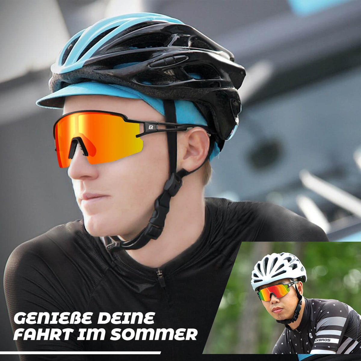 ROCKBROS Fahrradbrille Photochromatisch Sonnenbrille UV400-Schutz
