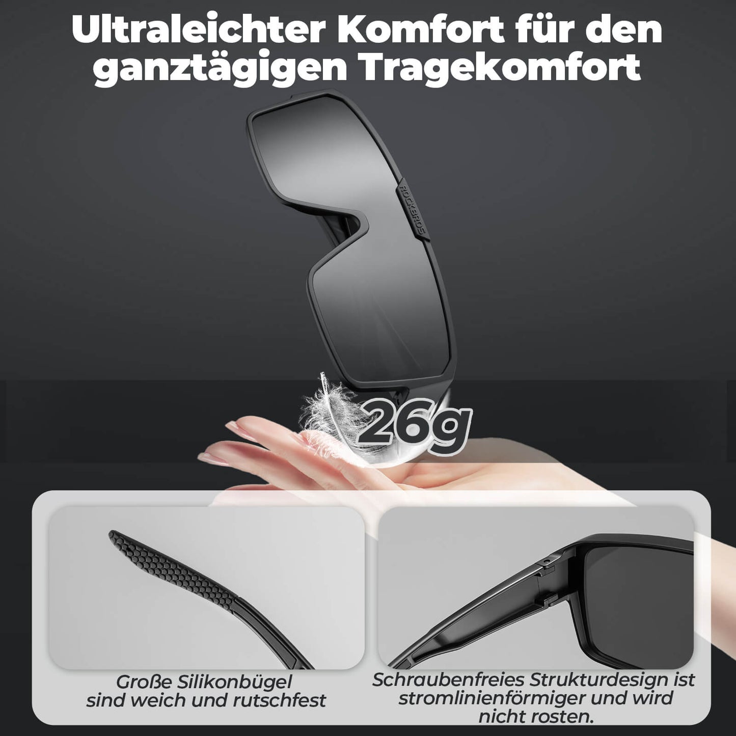 Polarized cycling glasses, outdoor sunglasses, over-glasses, MTB road bike, ROCKBROS