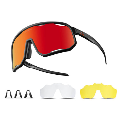 Cycling glasses, polarized sunglasses, UV protection, interchangeable nose pads, women's/men's, ROCKBROS