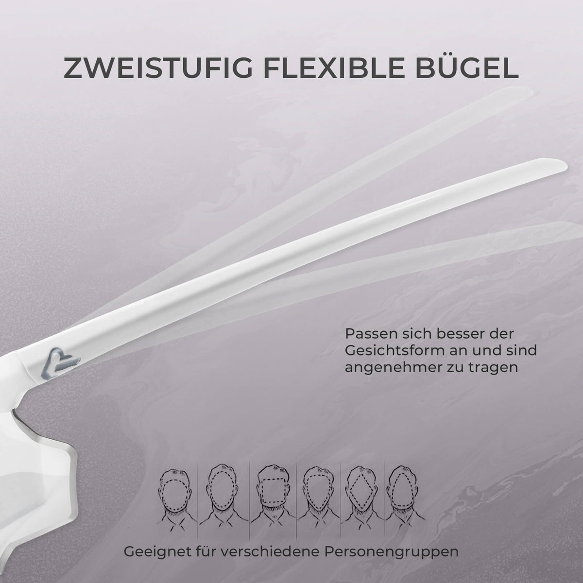 ROCKBROS Fahrradbrille Verspiegelte Gläser UV400-Schutz Ohne Rahmen -SWIFT