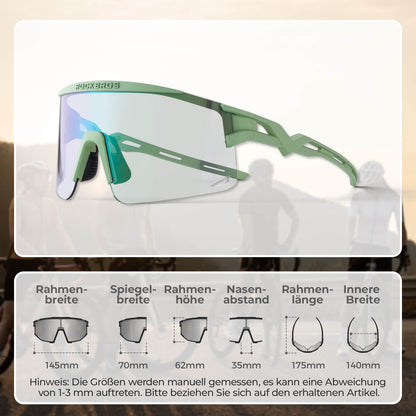 Cycling glasses, photochromic/polarized, windproof, UV protection, ROCKBROS