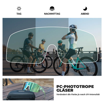 Cycling glasses, photochromic/polarized, windproof, UV protection, ROCKBROS