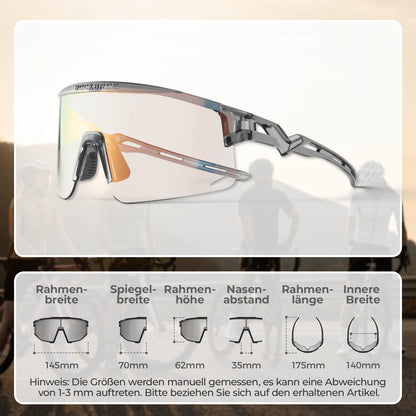 Cycling glasses, photochromic/polarized, windproof, UV protection, ROCKBROS