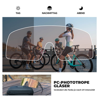 Cycling glasses, photochromic/polarized, windproof, UV protection, ROCKBROS