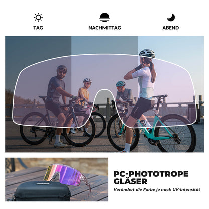 Cycling glasses, photochromic/polarized, windproof, UV protection, ROCKBROS