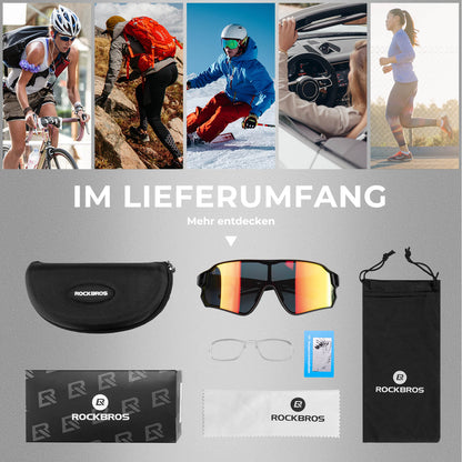 ROCKBROS Federleichte Polarisierte Fahrradbrille (UV400)