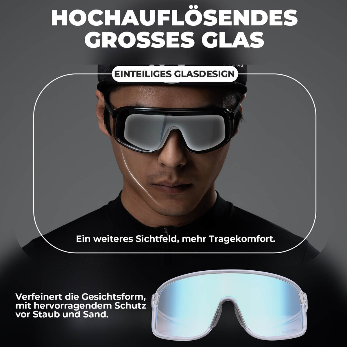 ROCKBROS Sonnenbrille Selbsttönend UV400-Schutz