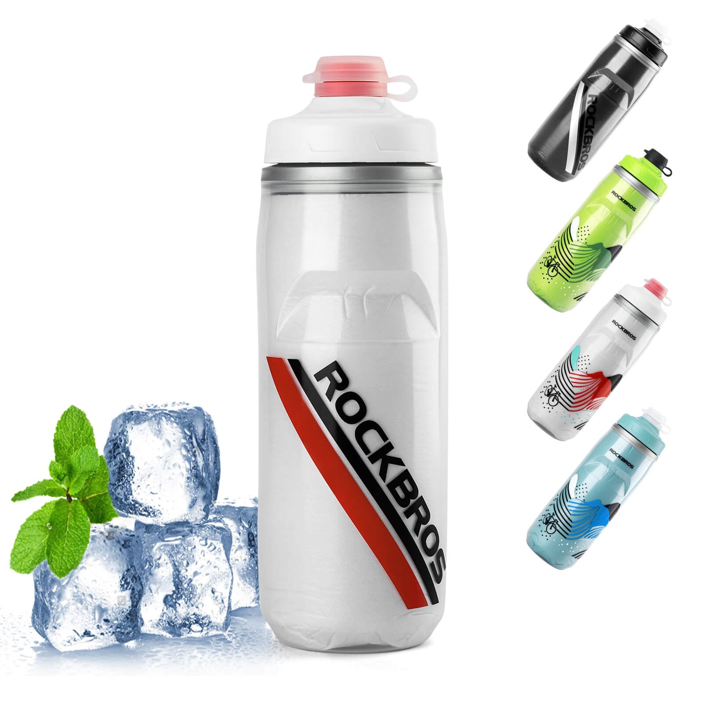 620 ml cycling bottle, sports bottle with 5-hour cooling function, ROCKBROS