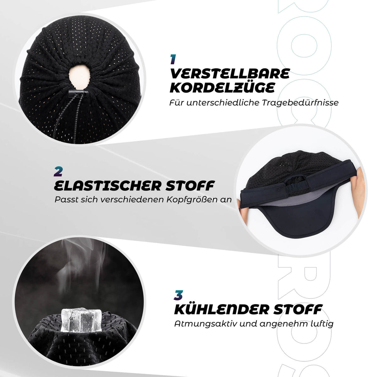ROCKBROS Pferdeschwanz Kappe UV-Schutz Sommer Unisex